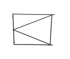 Poortframe verstelbaar 155x200 cm staal zwart gecoat