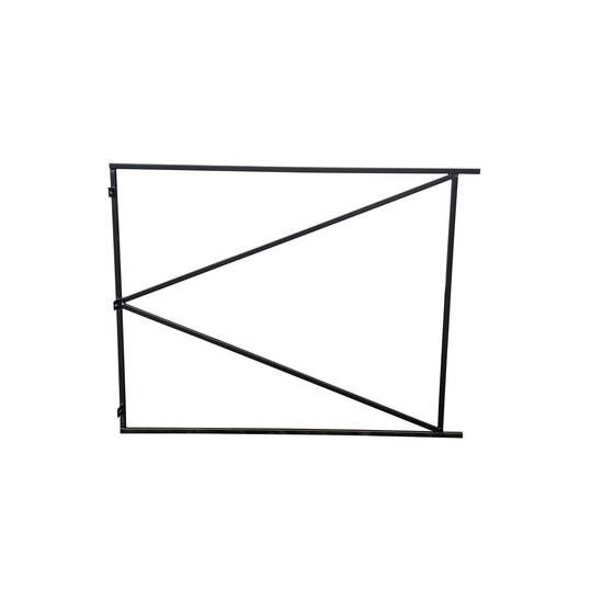 Verstelbaar poortframe zwart gecoat 155 x 200 cm