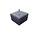 Betonpoer 195x195 mm laag model (120 mm) met fijne facetrand