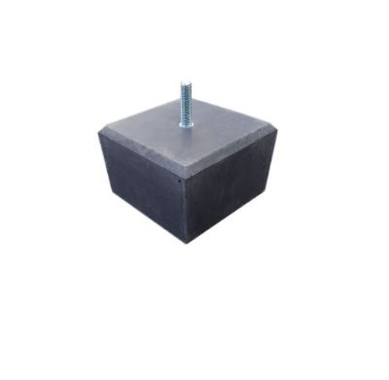 Betonpoer 195x195 mm laag model (120 mm) met fijne facetrand