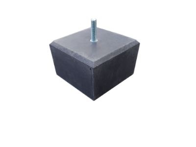 Betonpoer 195x195 mm laag model (120 mm) met fijne facetrand