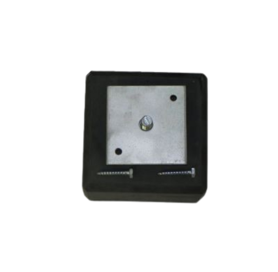 Betonpoer laag 195x195x120mm met facetrand en montageplaat