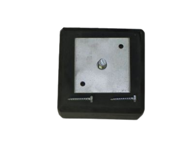 Betonpoer laag 195x195x120mm met facetrand en montageplaat