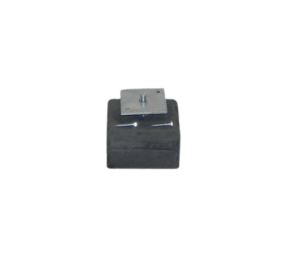 Lage betonpoer met fijne facetrand 195x195mm, hoogte: 120mm (incl. plaatje)