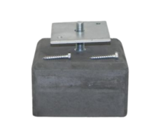 Lage betonpoer met fijne facetrand 195x195mm, hoogte: 120mm (incl. plaatje)