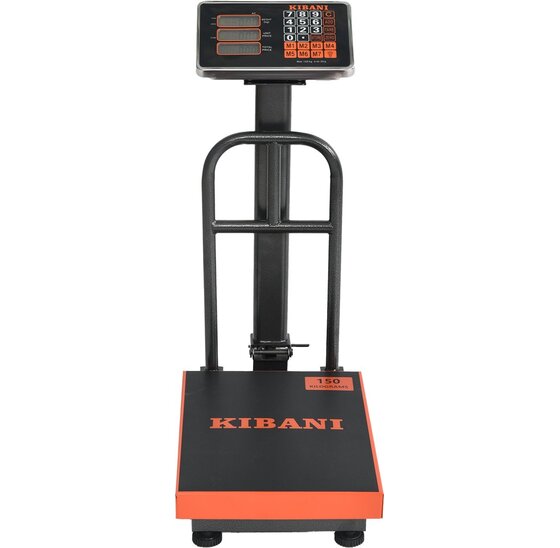Platformweegschaal 150 kg met display en 7 geheugenfuncties