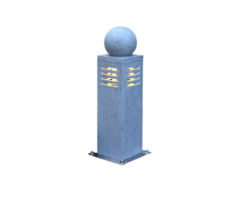 Blauwe hardstenen buitenverlichting met bol 51 cm