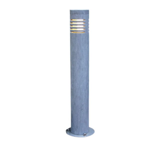 Hardstenen tuinlamp rond 65 cm blauw met LED fitting