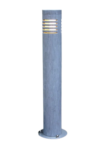 Hardstenen tuinlamp rond 65 cm blauw met LED fitting