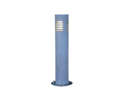Ronde tuinlamp blauwe hardsteen 50 cm hoog met LED-verlichting