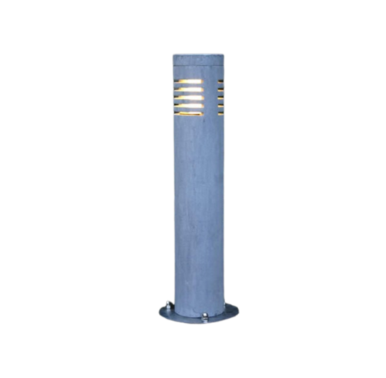 Ronde tuinlamp blauwe hardsteen 50 cm hoog met LED-verlichting