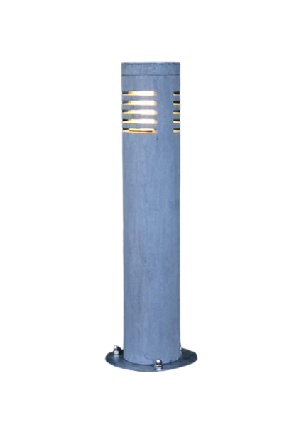Ronde tuinlamp blauwe hardsteen 50 cm hoog met LED-verlichting