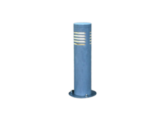 Ronde tuinlamp blauwe hardsteen 40 cm met LED-verlichting