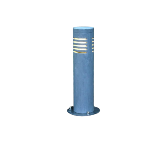 Ronde tuinlamp blauwe hardsteen 40 cm met LED-verlichting