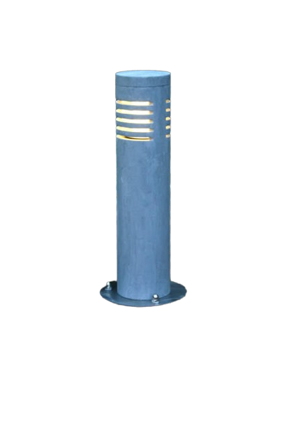 Ronde tuinlamp blauwe hardsteen 40 cm met LED-verlichting