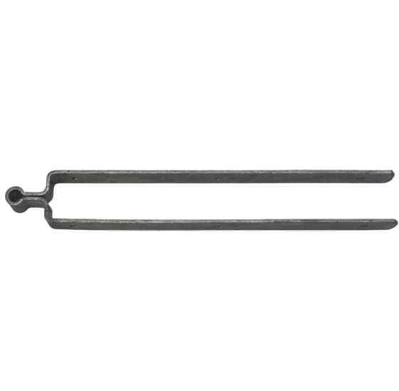 Duimheng met dubbele band 600 x 72 mm 6 mm vuurverzinkt voor het ophangen en scharnieren van tuin- en poortdeuren