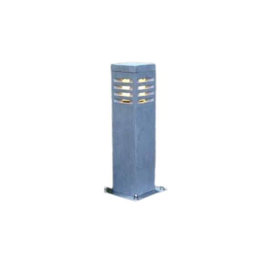 Sokkellamp 40 cm hoog, vierkant 10x10 cm, antraciet metaal