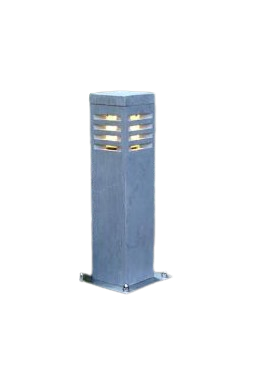 Sokkellamp 40 cm hoog, vierkant 10x10 cm, antraciet metaal