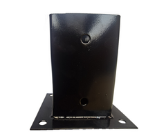 Paalhouder met plaat 91 x 91 x 150 mm 2 mm zwart