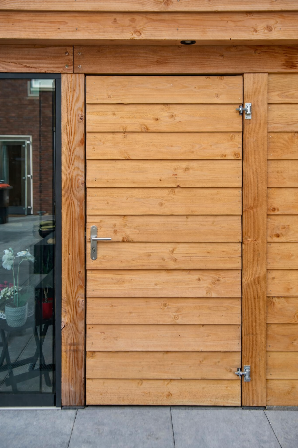Poortframe 200x100 cm met geïntegreerde slotkast en 2 stelscharnieren
