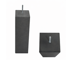 Betonpoer met facetrand 220x220mm / 200x200mm (excl. plaatje) Antracietgrijs