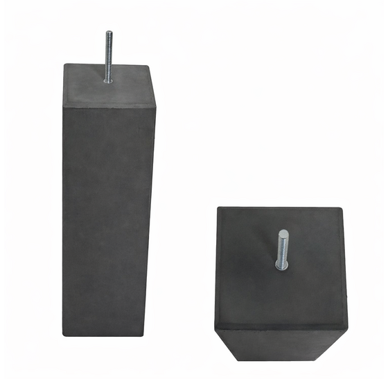 Betonpoer antracietgrijs 58 cm hoog, 220x220/200x200 mm met facetrand
