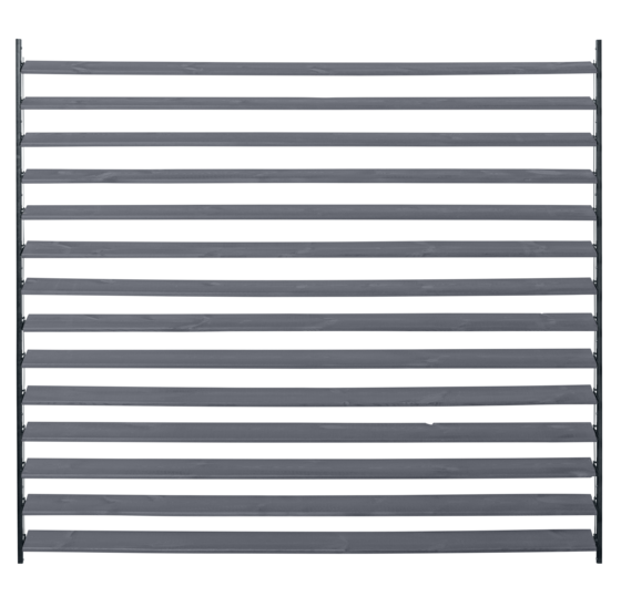 Heebra Draaibare lamellen schutting 220 cm antraciet staal 1,2mm Flex Fence