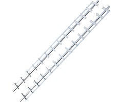 RVS Flex Fence 165cm Draaibare Lamellen voor in de tuin - 2 stuks