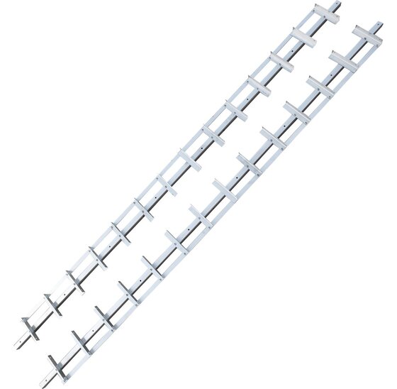 RVS Flex Fence 165cm Draaibare Lamellen voor in de tuin - 2 stuks