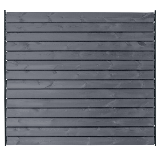 Heebra SET Antraciete Flex Fence 220 cm Draaibare Lamellen voor in de tuin compleet met antraciet planken