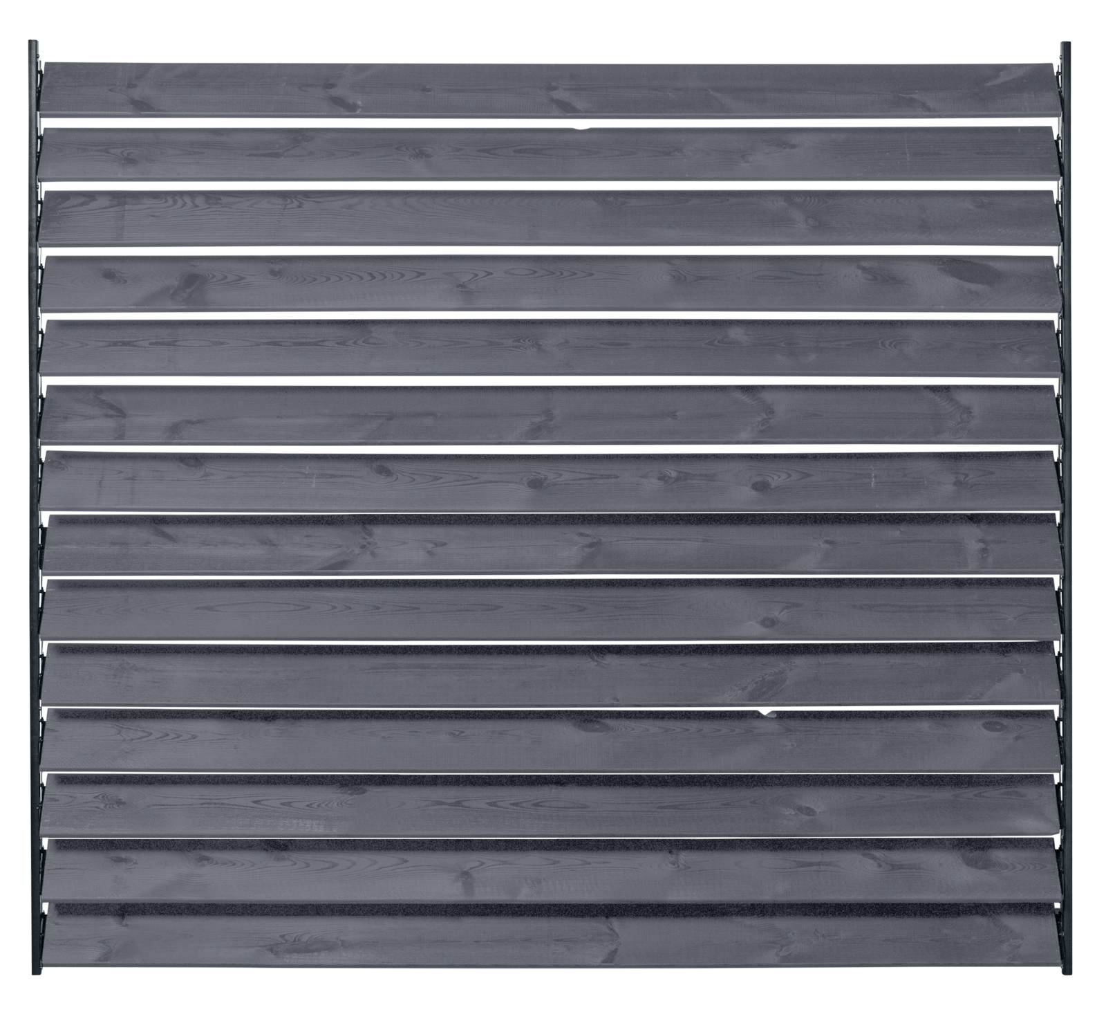 Heebra Draaibare lamellen schutting 165 cm antraciet staal - Flex Fence set