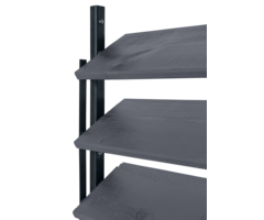 Heebra SET Antraciete Flex Fence 50 cm Draaibare Lamellen voor in de tuin compleet met antraciet planken