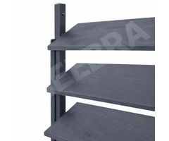 Heebra Draaibare lamellen schutting 165 cm antraciet staal - Flex Fence set