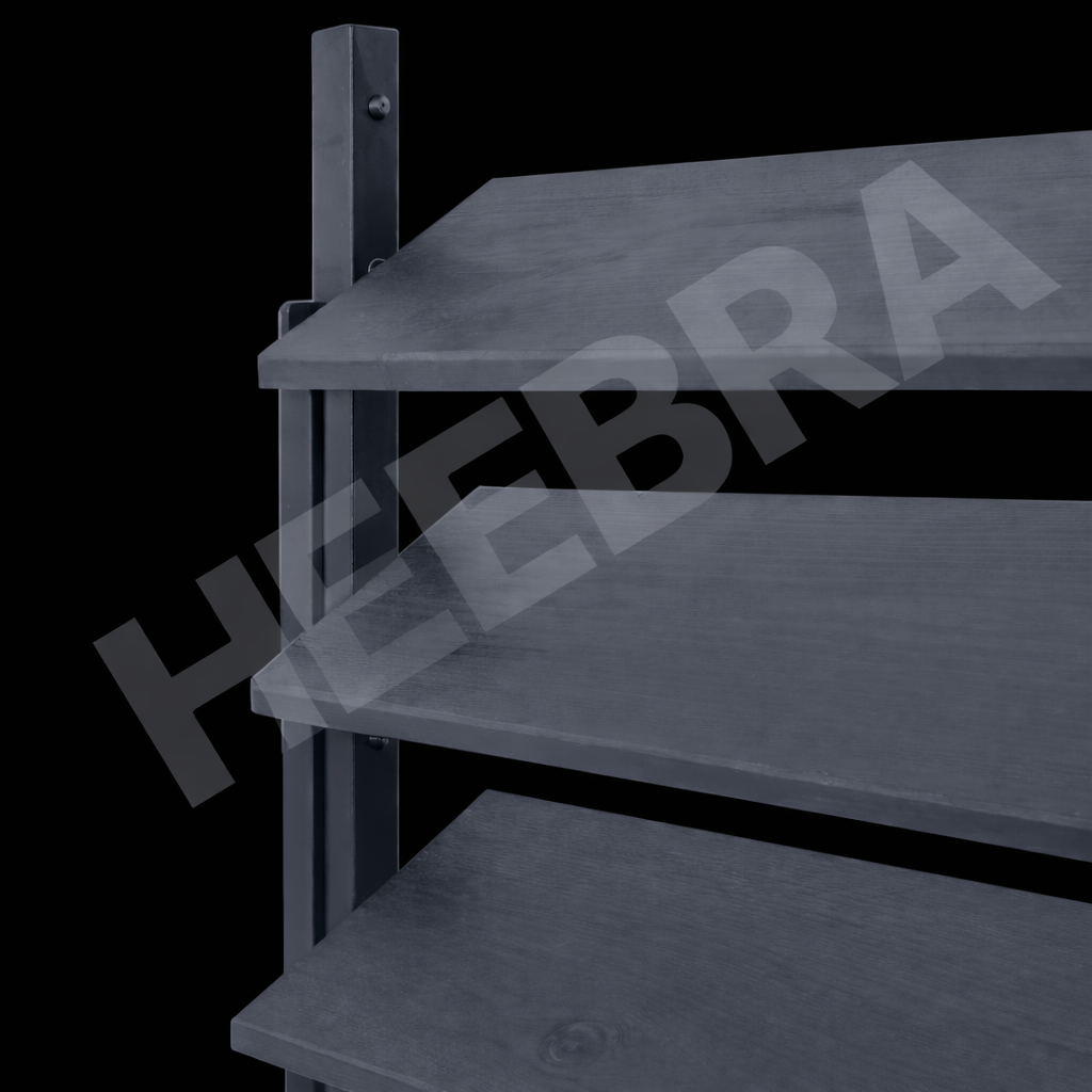 Heebra Draaibare lamellenset antraciet 50 cm staal met planken