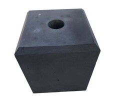 Betonpoer 170x170mm antraciet met gat Ø40mm, hoogte 200mm (13kg)