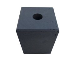 Betonpoer 150x150x200mm met gat voor palen - fundatie tuinhuis