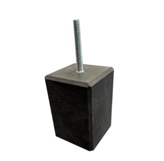 Lage betonpoer met fijne facetrand 140x140mm (excl. plaatje) H:200mm