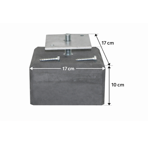 Lage betonpoer met facetrand