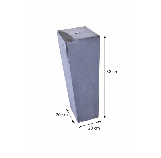 Betonpoer 200x200x580mm met M20 schroefhuls, 24 stuks per pallet