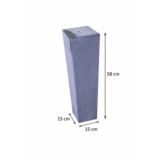 Betonpoer 15x15x58cm met M20 schroefhuls, 44 stuks per pallet
