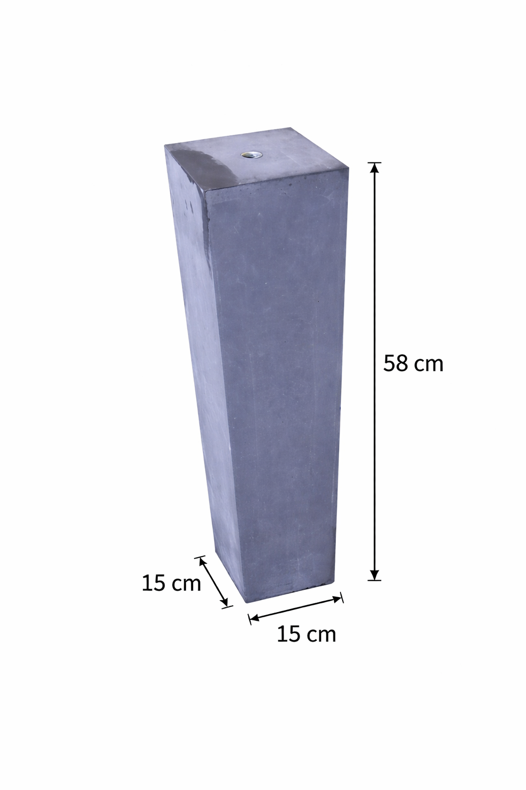 Betonpoer 15x15x58cm met M20 schroefhuls, 44 stuks per pallet