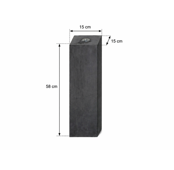 Betonpoer zonder facetrand 150x150mm