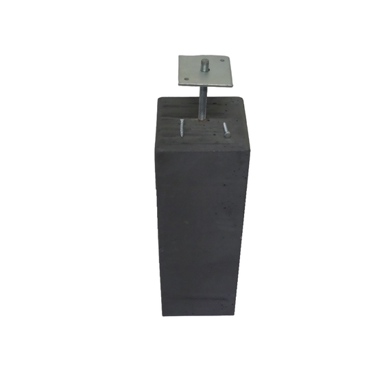 Betonpoer Recht met Facetrand 195x195mm – Antracietgrijs inclusief bevestigingsplaatje - Copy