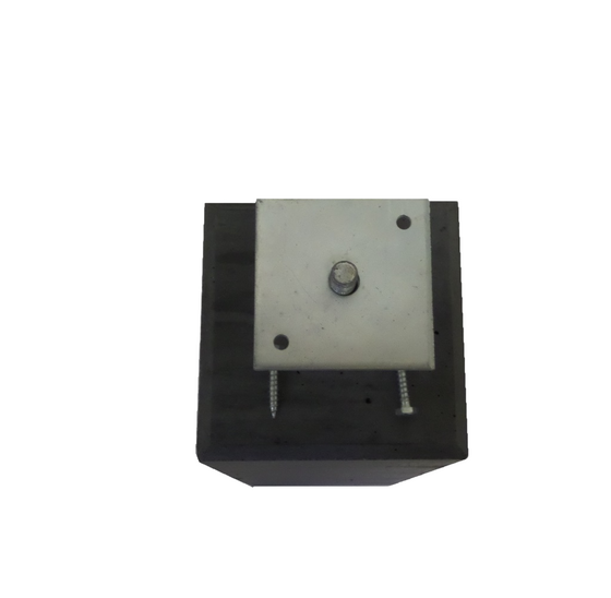 Betonpoer Recht met Facetrand 195x195mm – Antracietgrijs inclusief bevestigingsplaatje - Copy