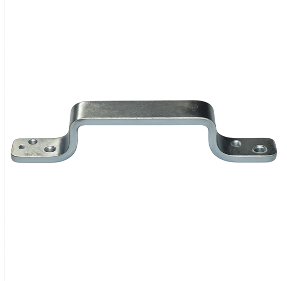 Handgreep 250 x 30 mm 8 mm verzinkt voor grip en bediening van poorten en hekken
