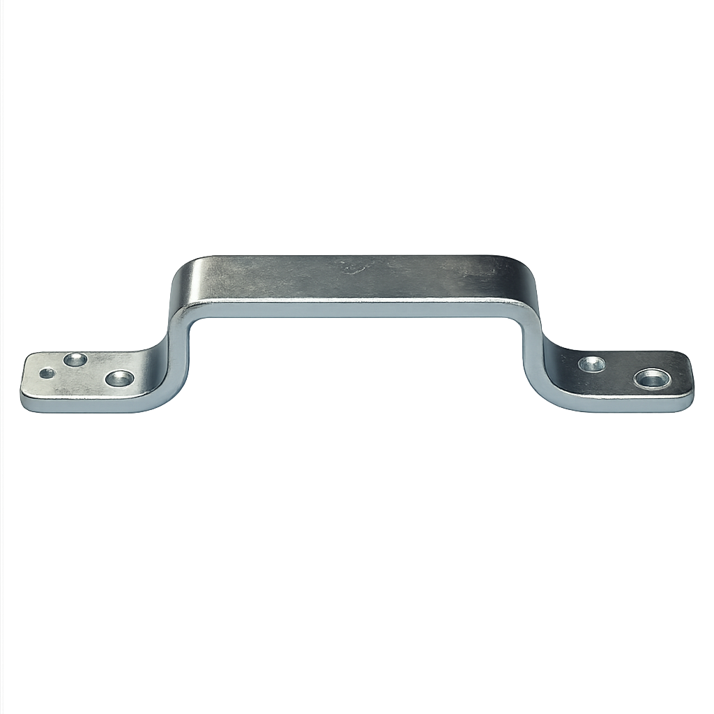 Handgreep 170 x 20 mm 5 mm verzinkt voor grip en bediening van poorten en hekken