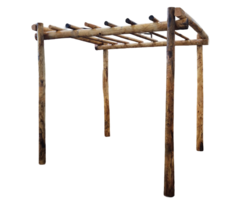 kastanjehout pergola 300x300 cm vierkant