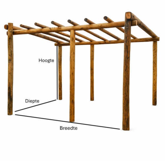 Kastanje Pergola | 150x400 cm