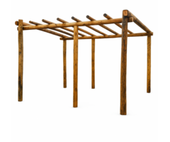Kastanjehout pergola 150x400 cm voor smalle terrassen en looppaden