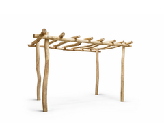 Robinia pergola geschuurd 300x300 cm - natuurlijk duurzaam hardhouten